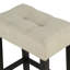 Table de salle à manger rectangulaire avec sièges de charge, brun et beige, pour coussins, style transitionnel