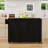 Kitchen Island with Extendable Dining Table, 3 Drawers, Power Outlet and Spice Rack-1655505737