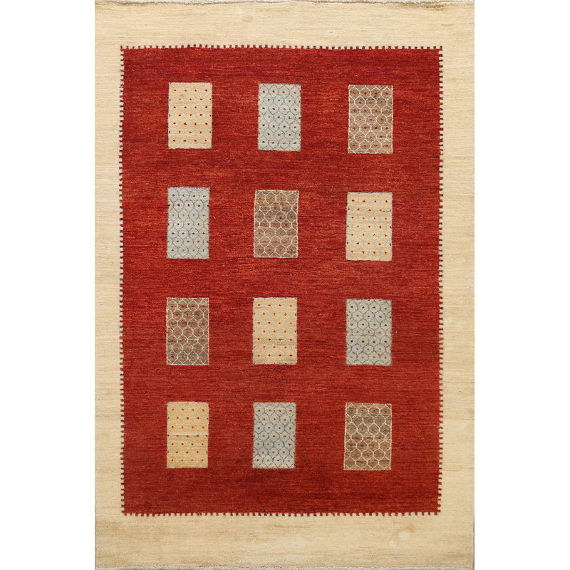 One-of-a-Kind 6' X 7'7" New Age Wool Area Rug in Red