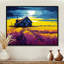 «White Country House Lavender Field Sunset», art mural paysage-925032890-925032836