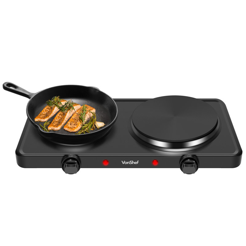 VonShef 2500 Watt Electric Double Hot Plate