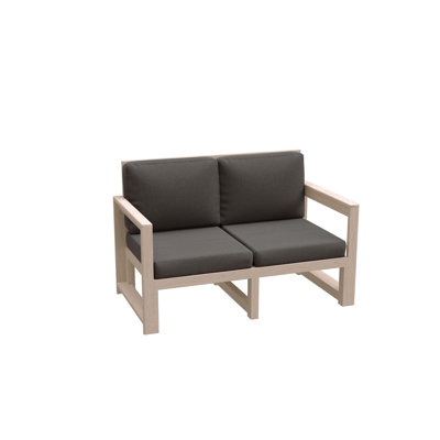 Jaqualine 135cm Wide Pine Garden Sofa with Cushions