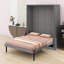 Lit mural peu encombrant avec supports de rangement cachés, idéal pour les petites pièces et les espaces de travail à domicile-280142155