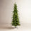 Flocked Pre-Lit Slim Pine Christmas Tree