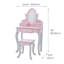 Teamson Kids Rapunzel Wooden Vanity Table with Mirror and Stool for Kids Bedroom Playroom-132784030