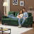 83.5" Upholstered Square Arm Suede Sofa-773577991
