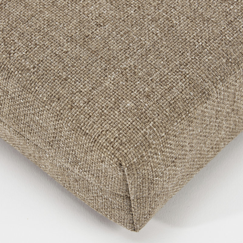 Ensemble de coussins de chaise d'extérieur rectangulaire, tissu performance, ensemble de 2, Brun clair