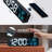 Digital Clock, Large Display Digital Clock, Wired Black + Blue Numbers