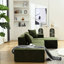 En forme de L - minimaliste moderne pour le salon avec revêtement en tissu éponge-1142296802