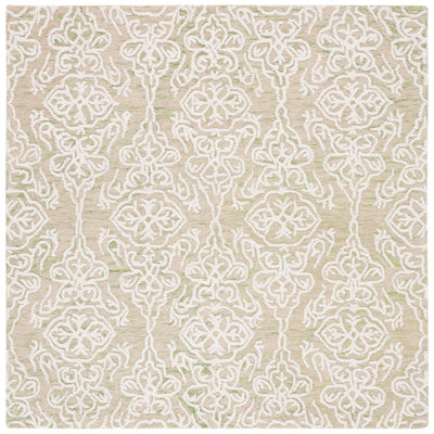 Anjaly Hand Tufted Wool Damask Rug