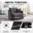 46" Chenille Upholstered Oversized Swivel Armchair With Ottoman-604522995