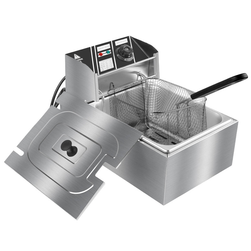 Deep Fryer - 4-Liter Electric Oil Fryer - 1 Large Basket - Stainless-Steel Cooker