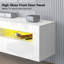 Meuble télé à DEL flottant pour téléviseur de 65 pouces, meuble télé mural ultrabrillant moderne pour le salon, la chambre à coucher-106670072