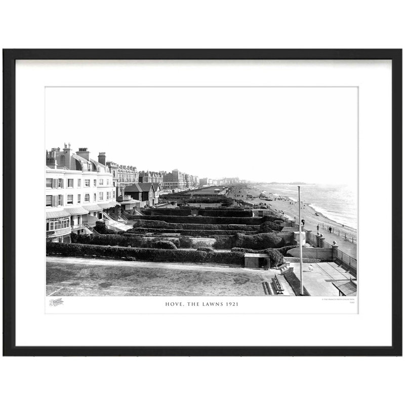 Hove, The Lawns 1921 by Francis Frith - Single Picture Frame Print, 45cm H x 60cm W x 2.3cm D