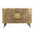 Fett 3 Drawer 2 Door Large Brass Cabinet
