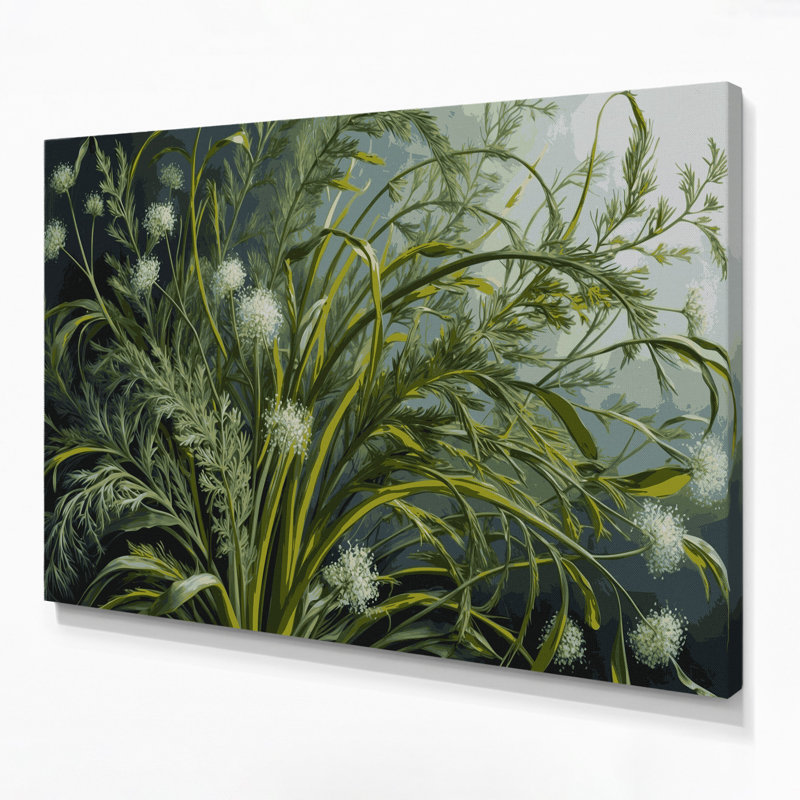 «Botanical Dill Green», art mural sur toile, H 11 po x l 14 po