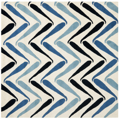 Tapis en laine et en viscose touffeté à la main Deedre
