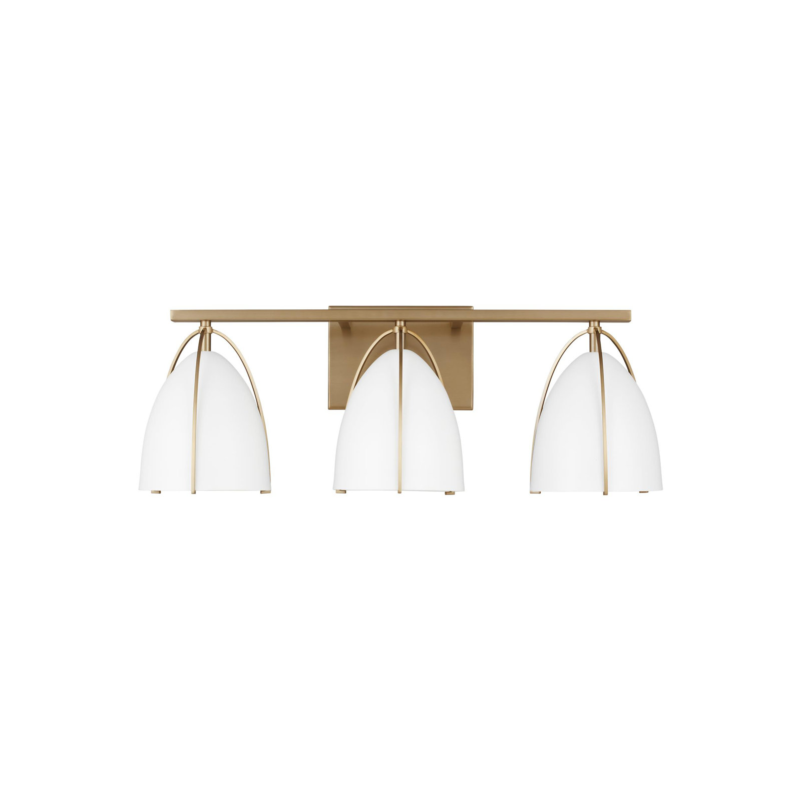 Pallini 3 Light Dimmable Vanity Light, Satin Brass, No