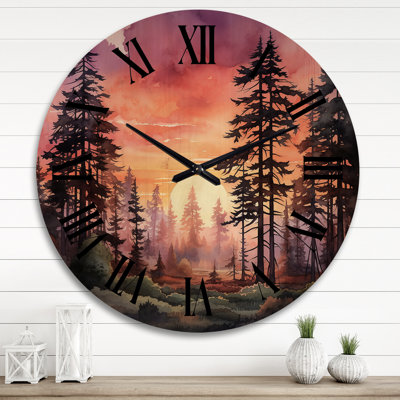 Horloge murale en bois massif Obert