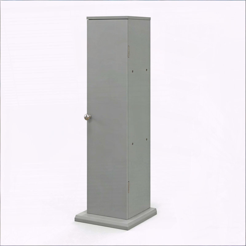 Gray 3‑Tier Corner Toilet Paper Cabinet with Tissue Opening – Modern Country Bathroom Storage, Gray