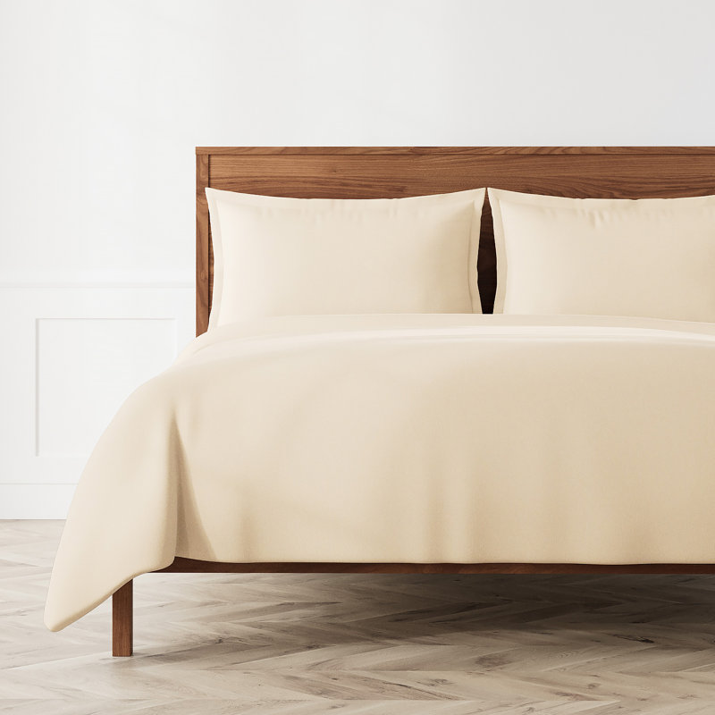 Neo Standard Cotton 3 Piece Duvet Cover Set, Pumice, Queen Duvet Cover + 2 Standard Shams