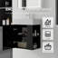 Meuble-lavabo flottant 21,6 po avec lavabo, porte à fermeture en douceur, lavabo en céramique, contreplaqué-133265730