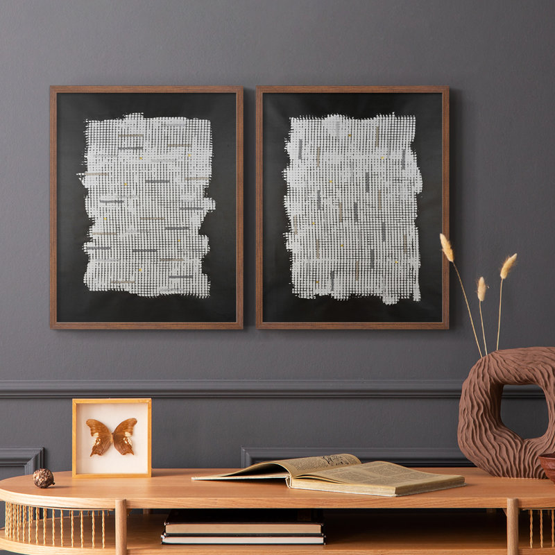 Bits & Bytes I-Premium, reproduction encadrée - prête à être accrochée - aucun clou requis - aucun clou requis, Noyer