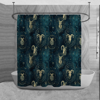 Zodiac Shower Curtain Awesome Bathroom Decor Blue