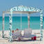 Parasol Outsunny Quick Beach Cabana avec sacs de sable et sac de transport