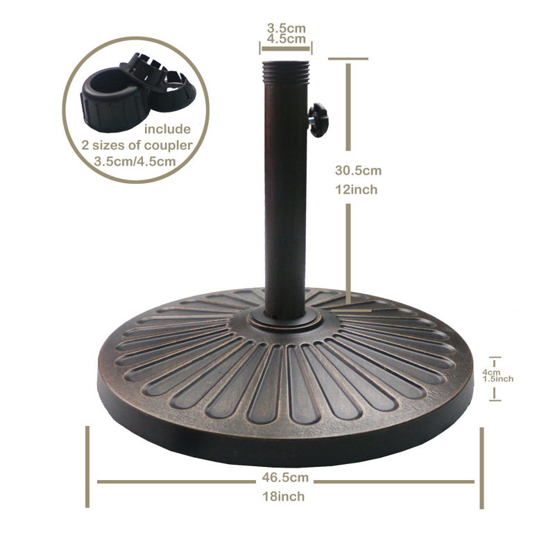 Base de parasol ronde 26,5 lb