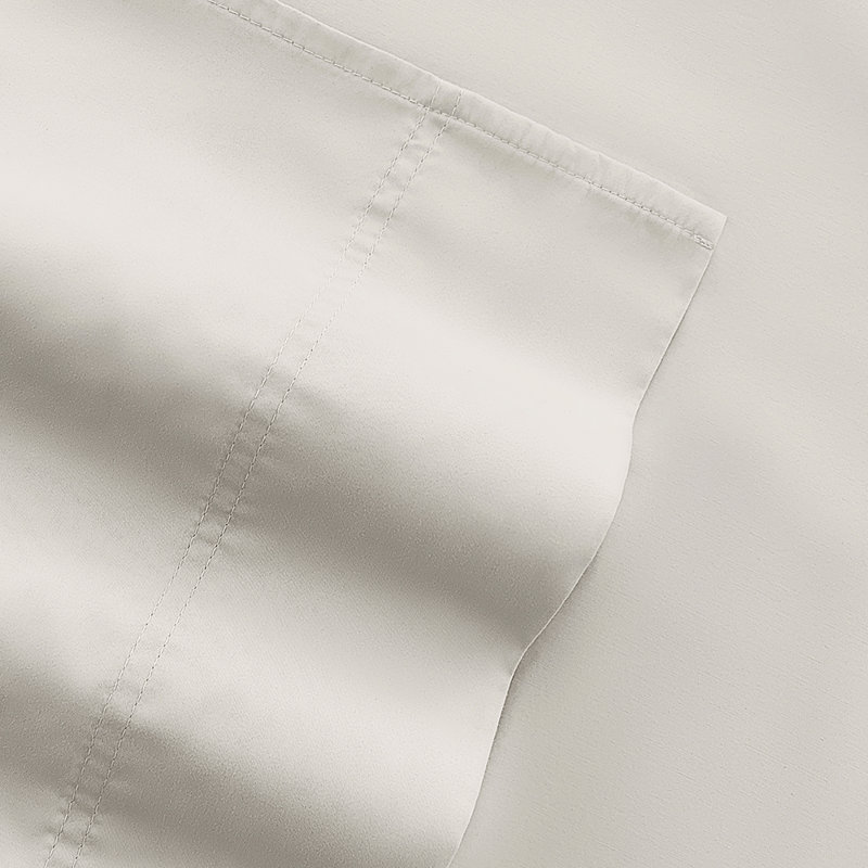 Sheet Set Solid Cotton, Ivory, King Sheet Set with 3 Additional Pieces
