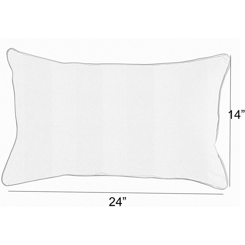 Selene Outdoor Reversible Throw Pillow, Fresco Daffodil, 14" x 24"