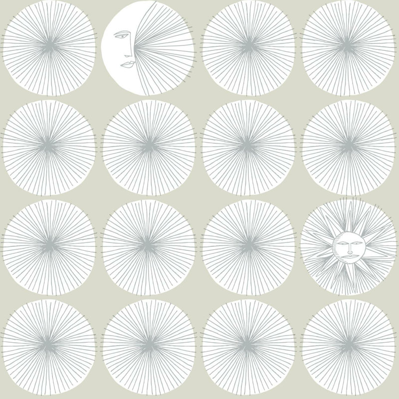 Geometric Peel & Stick Wallpaper Roll, Natural/Silver