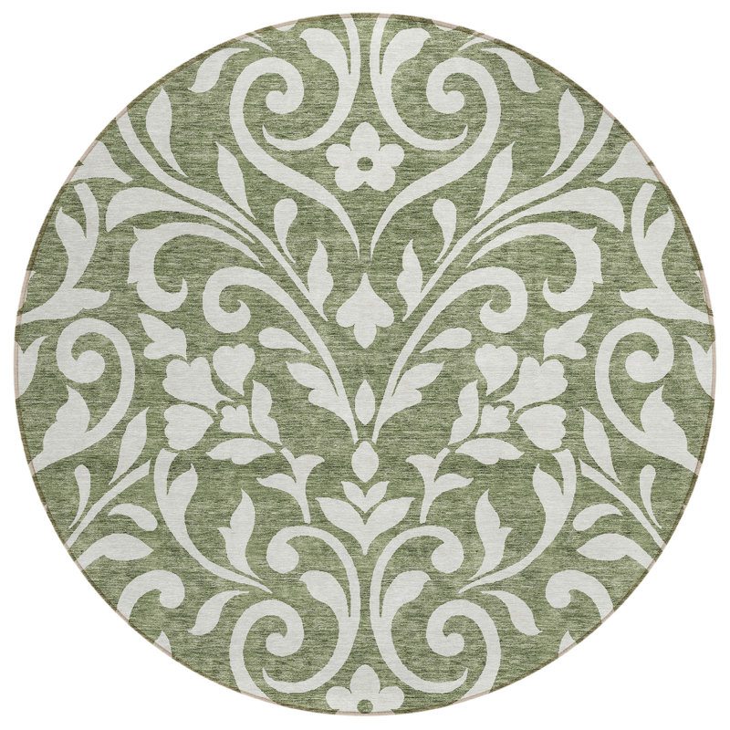 Tapis intérieur / extérieur mâle avec envers antidérapant, Rond 8 pi