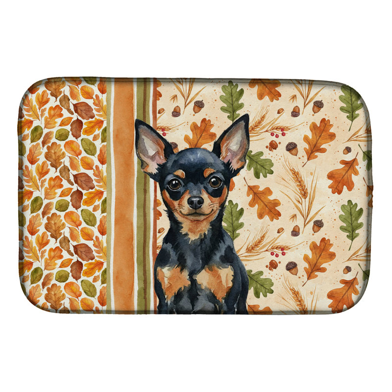 Tapis de séchage d'automne noir et brun