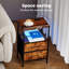 40cm W Metal Bedside Table