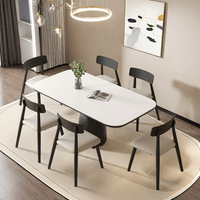 Simple home rectangular dining table set
