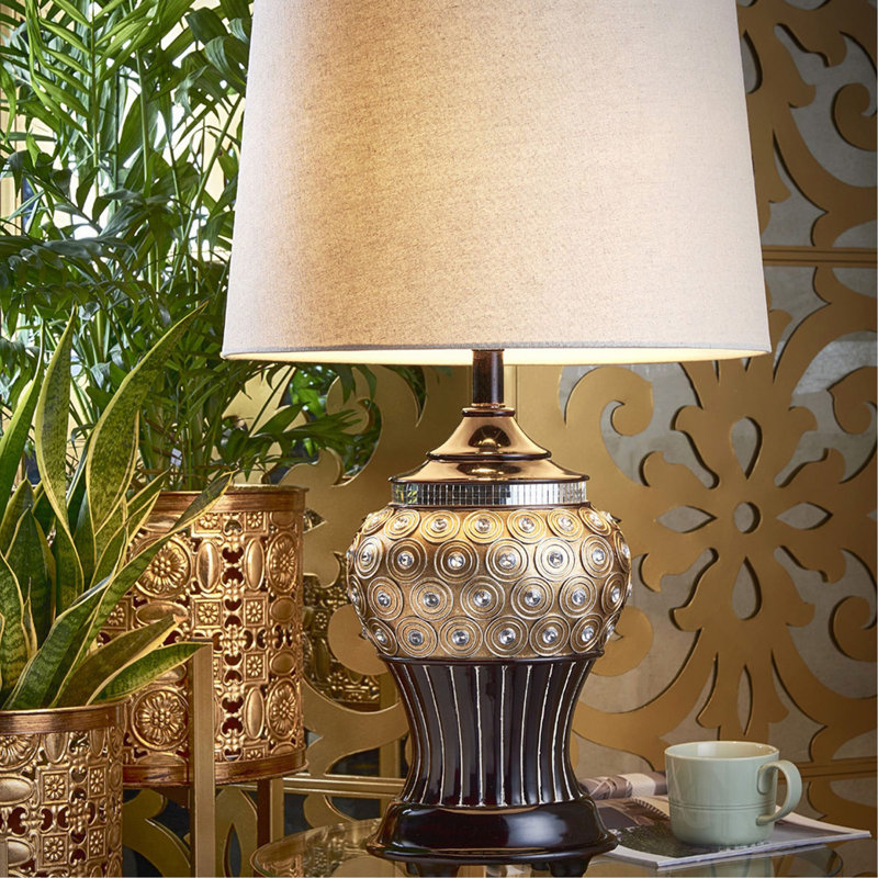 Lampe de table en résine 28,75 pouces Max Bejewel