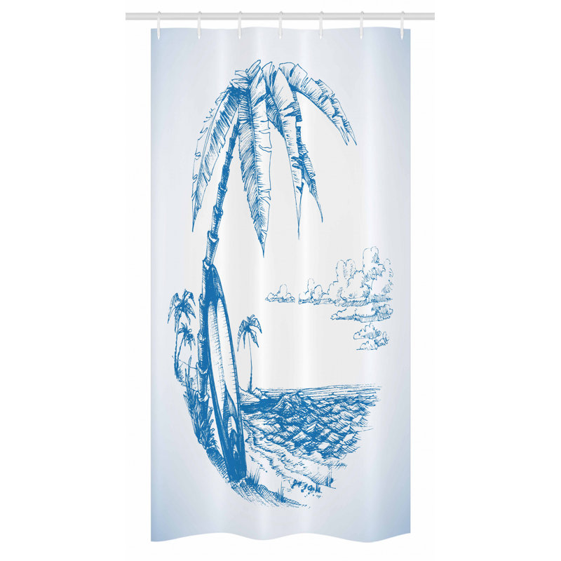Shower Curtain with Hooks Included, 36" W x 72" L