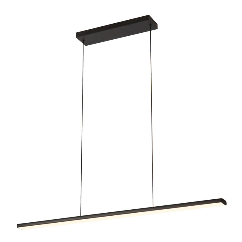 Drift 45-in Black dimmable LED Linear Pendant, Matte Black