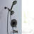 High Shower System With Matte Black Tub Spout. Dual 2 In 1 Faucet Valve. 7 Spray Modes To Energize. All Metal Structure. 1.8 Gpm Flow. 59" Hose Length. 1/2" Connection. Wall Mounted Spout - . Head &