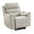 Marsha Light Gray Silicone Synthetic Leather Power Motion Recliner With Lift, Heating & Massage Chair