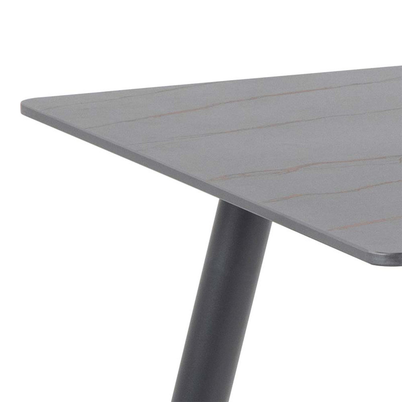 Monagra Metal Base Dining Table, Grey