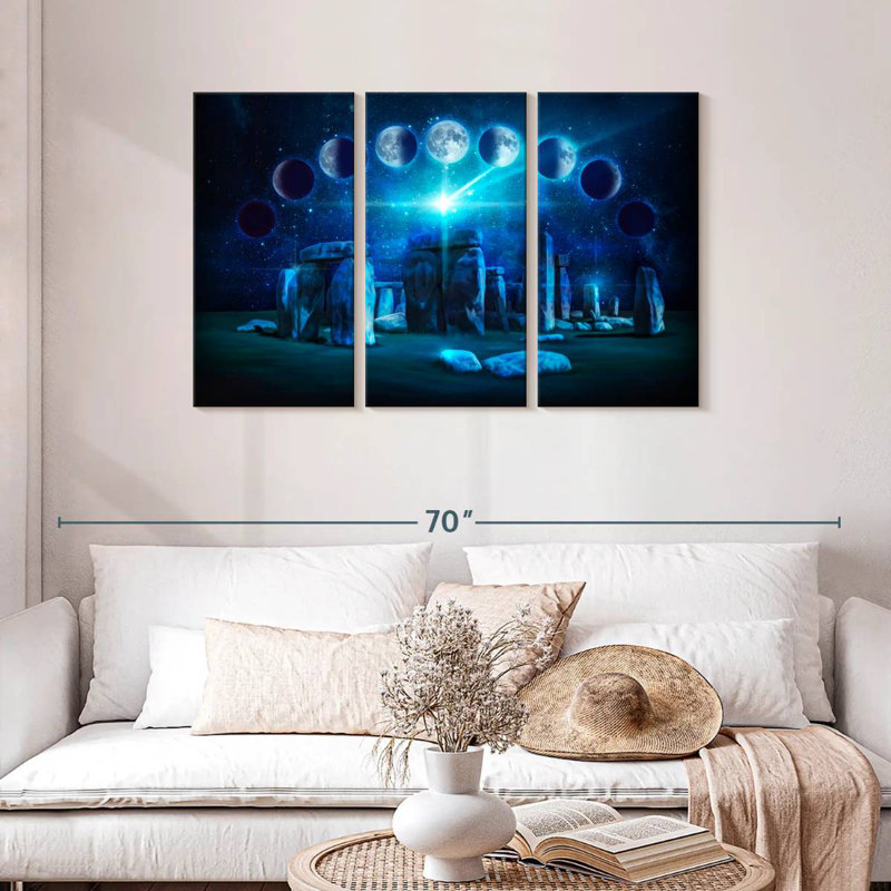 Rorry Stonehenge Moon Phases, 28" H x 45" W