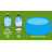 XtremepowerUS 13" Sand Filter Combo for Above-Ground Pools with 2400 GPH Capacity