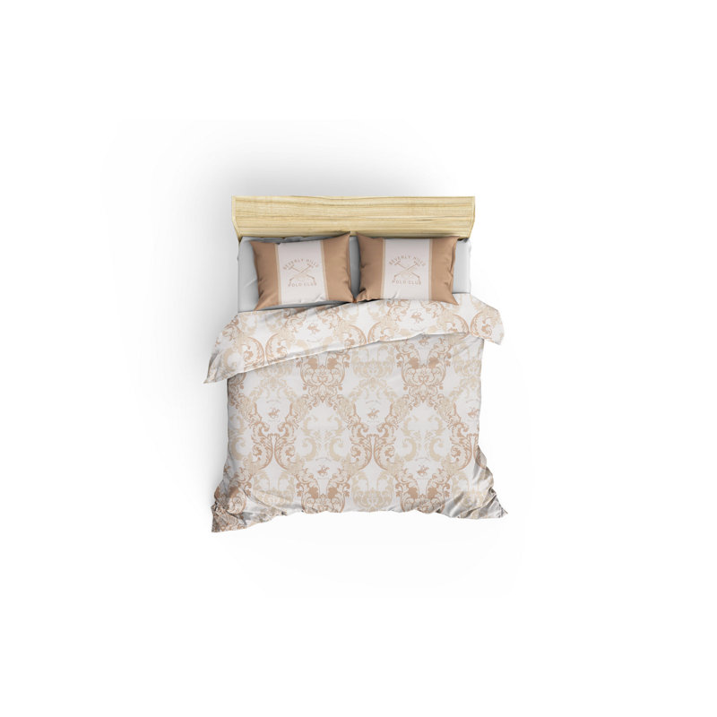 Paisley Duvet Cover Set with Pillowcases Included, Cream, 220 x 240 cm - 2 Standard Pillowcases
