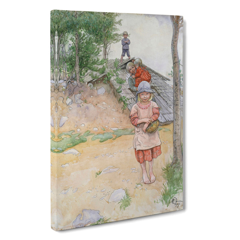 Children by Carl Larsson - Wrapped Canvas, 60cm H x 40cm W x 3cm D