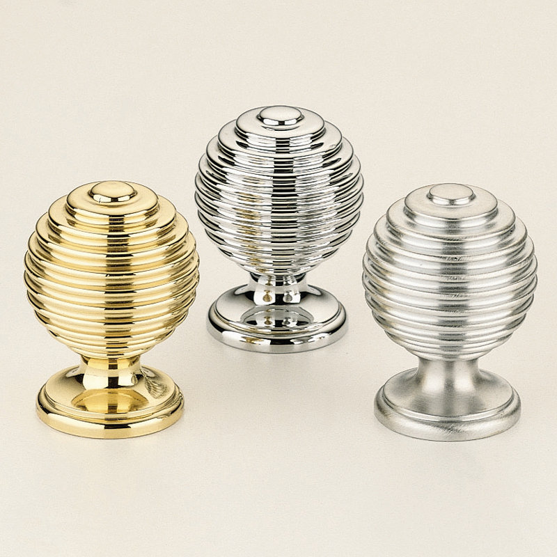 Round Knob, 1" H x 1" W x 1.31" D, Satin Chrome Plated