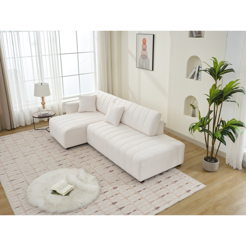 Canapé modulaire en laine Lamb, Beige