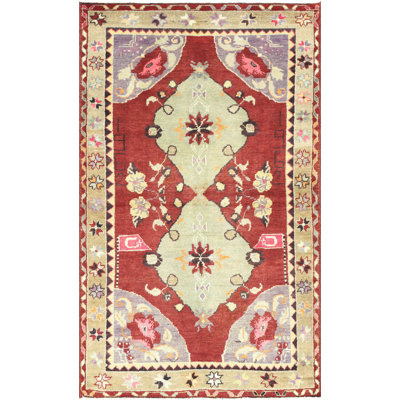 One-of-a-Kind 3'3" X 5'4" 1960s Wool Area Rug in